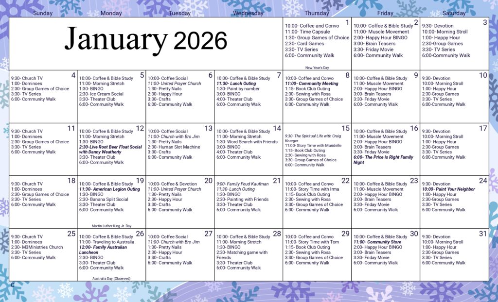 Calendar January 2026